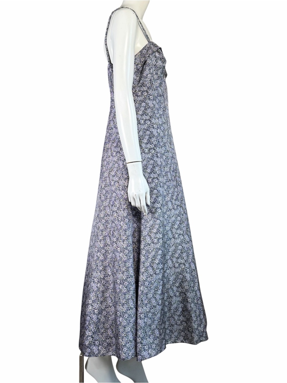Rebecca Taylor Labyrinth Silk Floral Slip Dress Lavender Sweetheart Midi 10 - Picture 5 of 12